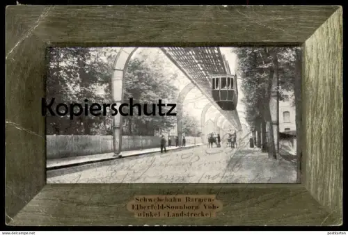 ALTE POSTKARTE WUPPERTAL SCHWEBEBAHN BARMEN ELBERFELD SONNBORN VOHWINKEL LANDSTRECKE HEINRICH HELLER RESTAURATION AK cpa