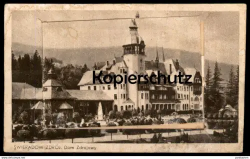 ALTE POSTKARTE SWIERADOW DOM ZDROJOWY Bad Flinsberg Zdroj Schlesien Leporello carte a systeme postcard cpa AK