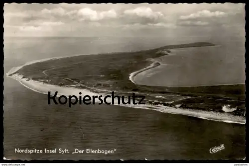 ÄLTERE POSTKARTE NORDSPITZE INSEL SYLT DER ELLENBOGEN Nordsee north sea elbow coude cpa postcard AK Ansichtskarte