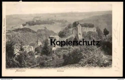 ALTE POSTKARTE MONTJOIE SCHLOSS 1904 MONSCHAU EIFEL Castle Chateau cpa postcard AK Ansichtskarte Verlag Arnold Engels