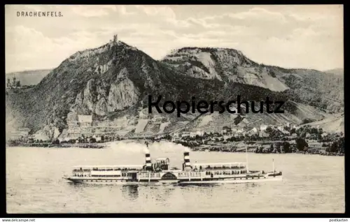 ALTE POSTKARTE DRACHENFELS KÖNIGSWINTER DAMPFER KAISERIN AUGUSTE VICTORIA Schiff steamer steam ship Köln Düsseldorfer