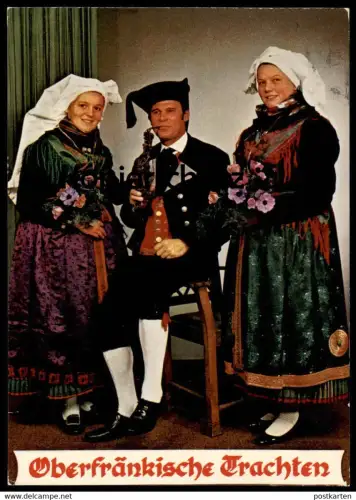POSTKARTE TRACHT FRANKEN OBERFRÄNKISCHE TRACHTEN Traditional Costume Folklorique Style Oberfranken cpa AK Ansichtskarte