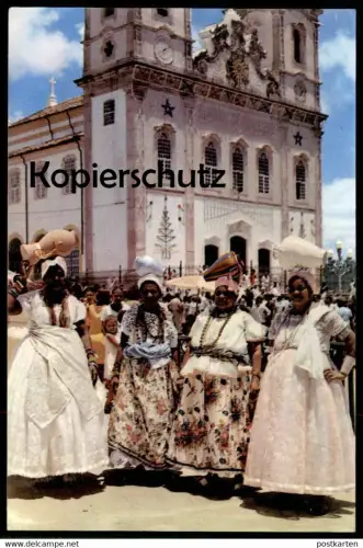 POSTKARTE SALVADOR BAHIANAS TIPICAS BRASIL FESTA TRADICIONAL TRACHT costume folklorique traditional style postcard cpa
