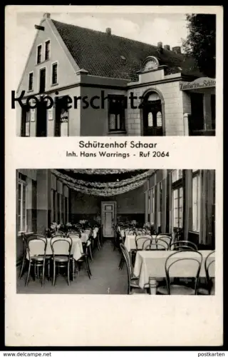 ALTE POSTKARTE SCHÜTZENHOF SCHAAR WILHELMSHAVEN INH. HANS WARRINGS BAVARIA BIER Girlande AK Ansichtskarte cpa postcard