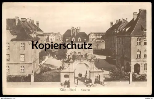 ALTE POSTKARTE KÖLN RIEHL KASERNE Infanterie-Regiment Nr. 65 Caserne Coeln Cologne casern postcard Ansichtskarte