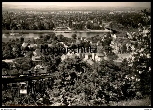 ÄLTERE POSTKARTE DRESDEN BLICK VON DER LOSCHWITZHÖHE HO-GASTSTÄTTE Bahn Bergbahn Zug Eisenbahn Zahnradbahn AK postcard