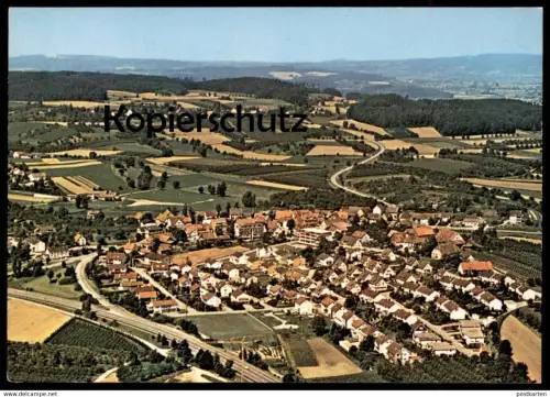 ÄLTERE POSTKARTE STETTEN BEI MEERSBURG ERHOLUNGSORT AM BODENSEE LUFTBILD FLIEGERAUFNAHME cpa postcard AK Ansichtskarte