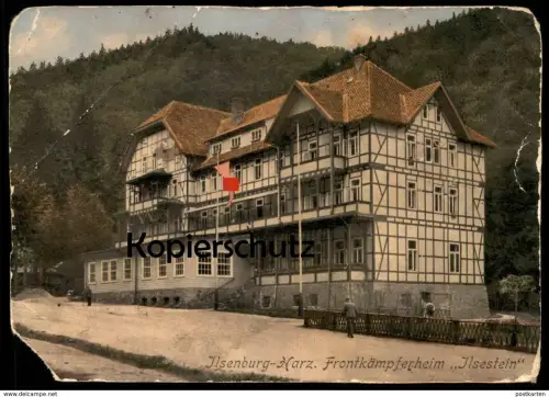 ALTE FOTO KARTE ILSENBURG IM HARZ FRONTKÄMPFERHEIM ILSESTEIN 1940er WWII Soldatenheim Soldaten-Haus Soldiers cpa photo