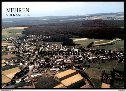 ÄLTERE POSTKARTE MEHREN VULKANEIFE EIFEL DAUN PANORAMA LUFTBILD Fliegeraufnahme cpa postcard AK Ansichtskarte