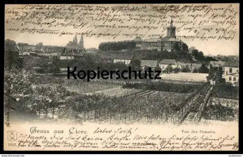 ALTE POSTKARTE GRUSS AUS CLEVE VON DER OSTSEITE 1902 Bad Kleve cpa postcard AK Ansichtskarte