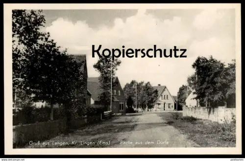 ALTE POSTKARTE GRUSS AUS LANGEN KREIS LINGEN EMS PARTIE AUS DEM DORFE LENGERICH cpa postcard AK Ansichtskarte