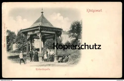 ALTE POSTKARTE BAD KÖNIGSWART RICHARDSQUELLE TSCHECHIEN Bad Kynzvart Quelle source tchequie czech republic cpa postcard