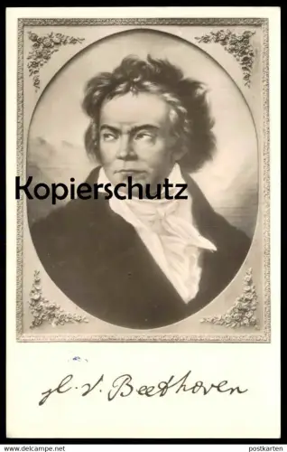 ALTE POSTKARTE LUDWIG VAN BEETHOVEN STEMPEL BEETHOVENHAUS BONN PORTRAIT Komponist Dichter pianist musician postcard cpa