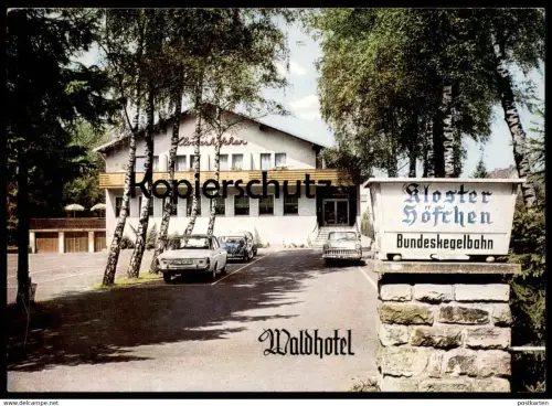 ÄLTERE POSTKARTE BENSBERG FRANKENFORST HOTEL KLOSTERHÖFCHEN WALDHOTEL Kegelbahn Kegeln Bowling Bergisch Gladbach