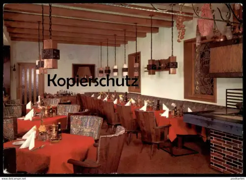 ÄLTERE POSTKARTE BOPPARD GRILL ZUR PFEFFERMÜHLE BELLEVUE RHEINHOTEL Hotel Restaurant AK Ansichtskarte cpa postcard