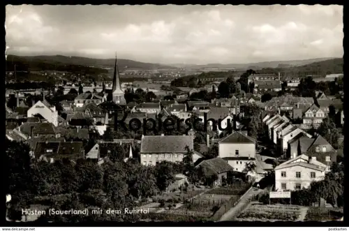 ÄLTERE POSTKARTE HÜSTEN MIT DEM RUHRTAL BEI NEHEIM ARNSBERG Huesten erkennbar Franz Vetter Gartenbau Albers cpa postcard