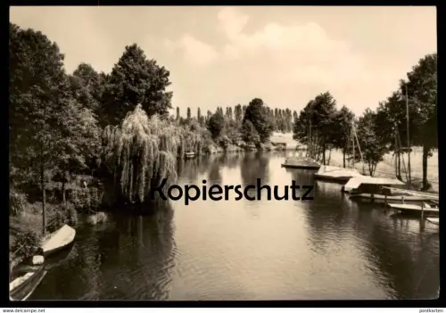 ÄLTERE POSTKARTE WENDISCH-RIETZ DURCHFAHRT ZUM SCHARMÜTZELSEE cpa postcard AK Ansichtskarte