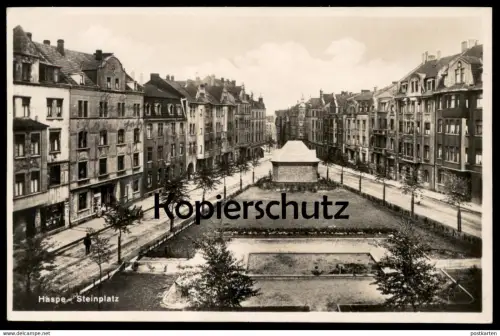 ALTE POSTKARTE HAGEN HASPE 1929 WESTFALEN STEINPLATZ AK Ansichtskarte cpa postcard