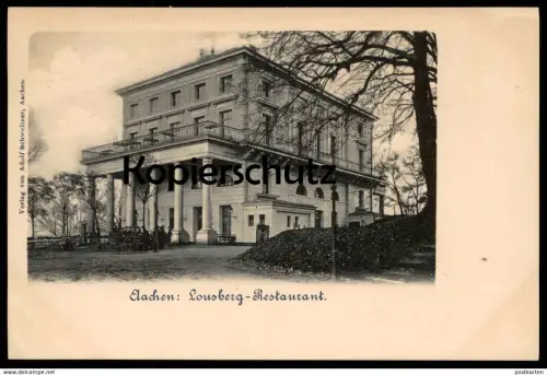 ALTE POSTKARTE AACHEN LOUSBERG RESTAURANT Aix-la-chapelle Architektur architecture AK Ansichtskarte cpa postcard