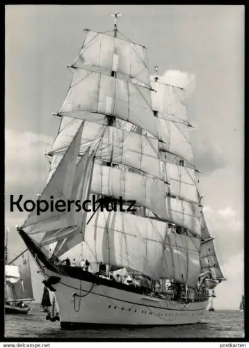 ALTE FOTO KARTE GORCH FOCK SEGELSCHULSCHIFF STEMPEL WINDJAMMER-PARADE KIEL 1980 KIELER WOCHE Segelschiff ship