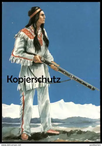 ÄLTERE KÜNSTLER POSTKARTE KARL MAY WINNETOU Indianer indian indien Ansichtskarte AK postcard cpa