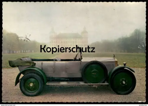 ÄLTERE POSTKARTE SKOKLOSTER VAUXHALL14/40 ALUMINIUM TOUVER 1922 OPEL Oldtimer Auto voiture old car Habo Schweden Sverige