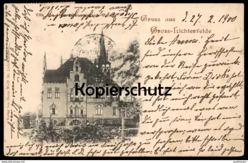ALTE POSTKARTE GRUSS AUS GROSS-LICHTERFELDE VILLA DES GENERALMAJOR MECKEL Berlin Steglitz AK Ansichtskarte postcard cpa