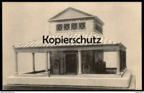 ALTE POSTKARTE BONN PROVINZIALMUSEUM TEMPEL VON PESEH MODELL VON K. MENSER MUSEUM Ansichtskarte AK postcard cpa