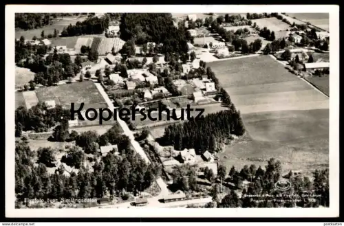 ALTE POSTKARTE FLYGFOTO ÖVER SIMLANGSDALEN Luftbild Fliegeraufnahme Schweden Sverige Suède Sweden Flygtrafik Dals Langed