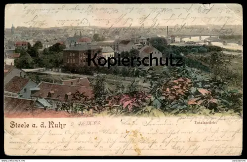 ALTE POSTKARTE ESSEN STEELE TOTALANSICHT PANORAMA Total Gesamtansicht Ansichtskarte postcard cpa AK