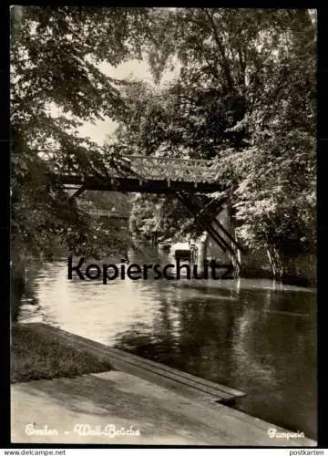 ÄLTERE POSTKARTE EMDEN WALL-BRÜCKE WALLBRÜCKE VERLAG FRIEDA PAMPERIN Ansichtskarte postcard cpa AK