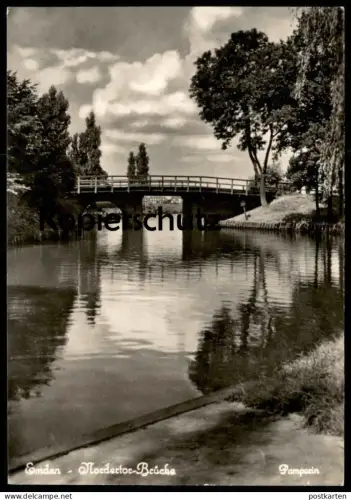 ÄLTERE POSTKARTE EMDEN NORDERTOR-BRÜCKE NORDERTOR VERLAG FRIEDA PAMPERIN Nordertorbrücke Ansichtskarte postcard cpa AK