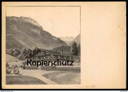 ALTE POSTKARTE LABENBACH MIT RAUSCHBERG LABENBACHHOF RUHPOLDING E. SCHILLING MÜNCHEN 1919 Ansichtskarte AK cpa postcard