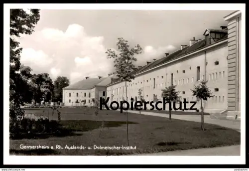 ALTE POSTKARTE GERMERSHEIM AM RHEIN PFALZ AUSLANDS- UND DOLMETSCHER INSTITUT Ansichtskarte AK cpa postcard