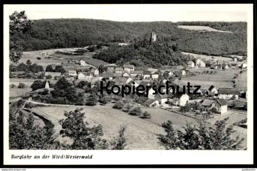 ÄLTERE POSTKARTE BURGLAHR AN DER WIED PANORAMA WESTERWALD ALTENKIRCHEN FLAMMERSFELD Ansichtskarte AK cpa postcard
