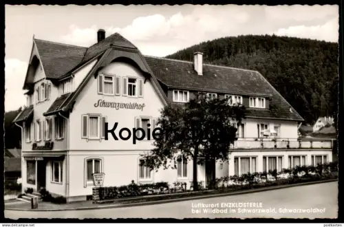 ÄLTERE POSTKARTE LUFTKURORT ENZKLÖSTERLE SCHWARZWALDHOF BAD WILDBAD HIRSCHLE SCHWARZWALD black forest Ansichtskarte cpa