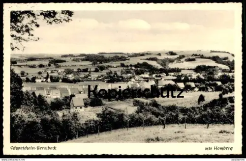 ALTE POSTKARTE SCHWEICHELN-BERMBECK MIT HOMBERG PANORAMA HIDDENHAUSEN Ansichtskarte AK cpa postcard