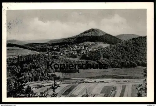 ÄLTERE POSTKARTE PADBERG SAUERLAND LANDPOSTSTEMPEL ÜBER BREDELAR KREIS BRILON MARSBERG Ansichtskarte AK postcard cpa