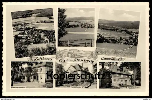 ÄLTERE POSTKARTE LUFTKURORT OLPE MESCHEDE SAUERLAND GASTHOF HÜTTER QUINKERT JUGENDHEIM Ansichtskarte cpa AK postcard