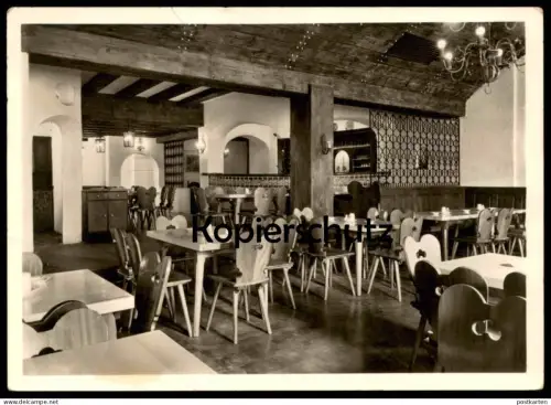 ÄLTERE POSTKARTE MÜNCHEN EISENMANNSTRASSE 1 HAHNHOF RHEINPFALZ-WEINSTUBEN INNENANSICHT AK Ansichtskarte postcard cpa