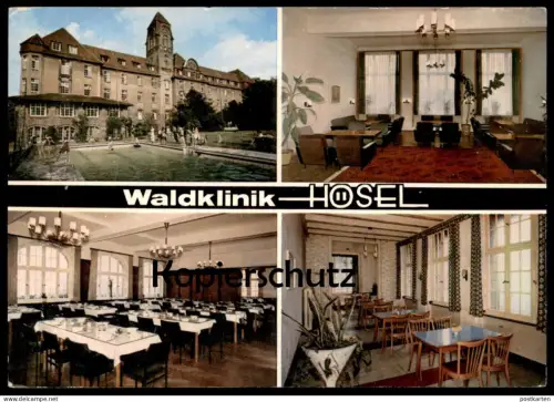 ÄLTERE POSTKARTE RATINGEN WALDKLINIK HÖSEL BEZIRK DÜSSELDORF CHEFARZT DR. MED. B. SACHSSE KLINIK SENIORENHEIM AK cpa