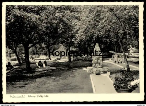 ALTE POSTKARTE BAD MÜNSTEREIFEL KLEIN-GOLFPLATZ MINIATUR WINDMÜHLE mini golf miniature windmill molen AK cpa postcard