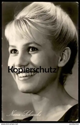ALTE KARTE NANA SCHWEBS FILM-SCHAUSPIELERIN LÄCHELN STARFOTO VEB PROGRESS BERLIN DDR actress postcard hat cpa AK