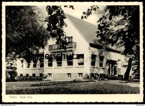 ÄLTERE POSTKARTE MOERS PARK-CAFÉ Ansichtskarte AK cpa postcard