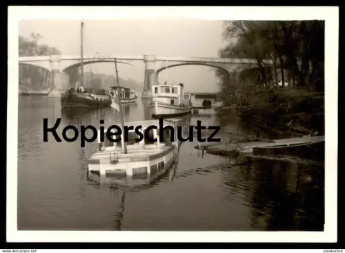 ÄLTERES ORIGINAL FOTO BAD HONNEF GESUNKENES FAHRGASTSCHIFF 1975 FOTO KUNTZ KÖNIGSWINTER Kentern Schiff Ship Photo