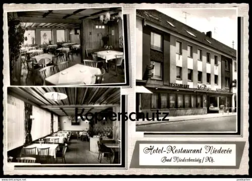 ÄLTERE POSTKARTE BAD NIEDERBREISIG HOTEL NIEDERÉE TELEFON AMT BROHL EIGENE METZGEREI BREISIG Ansichtskarte AK postcard