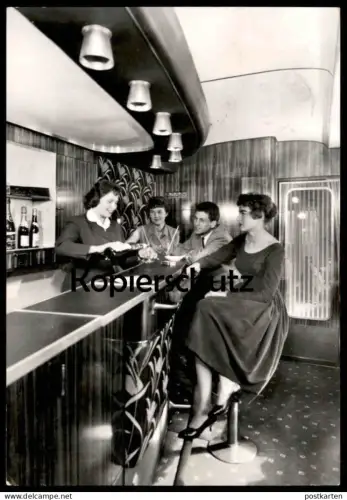ÄLTERE POSTKARTE TEE BAR TRANS EUROPA EXPRESS DSG DAS ROLLENDE HOTEL Eisenbahn Zug train Waggon postcard Ansichtskarte