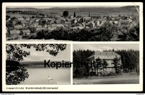 ÄLTERE POSTKARTE WALDERNBACH WESTERWALD HILDEGARDISHOF SEEWIEHER PANORAMA MENGERSKIRCHEN Ansichtskarte AK postcard cpa