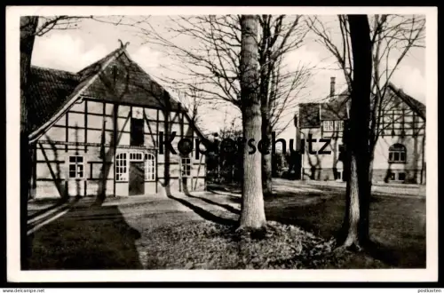 ALTE POSTKARTE JÄGEREI HUSTEDT HEIM-VOLKSHOCHSCHULE BEI CELLE Fachwerkhaus Jagdhaus Ansichtskarte AK cpa postcard