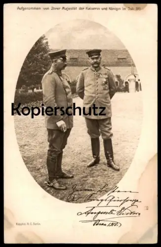 ALTE POSTKARTE KAISER WILHELM HINDENBURG POSEN 1915 ORDEN medal ordre emperor césar Zum Besten der Kriegsfürsorge Poznan